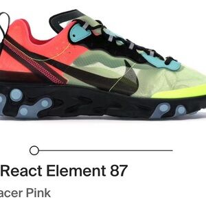 🎽🎽🎽Nike React Element 87 in Neon and Black